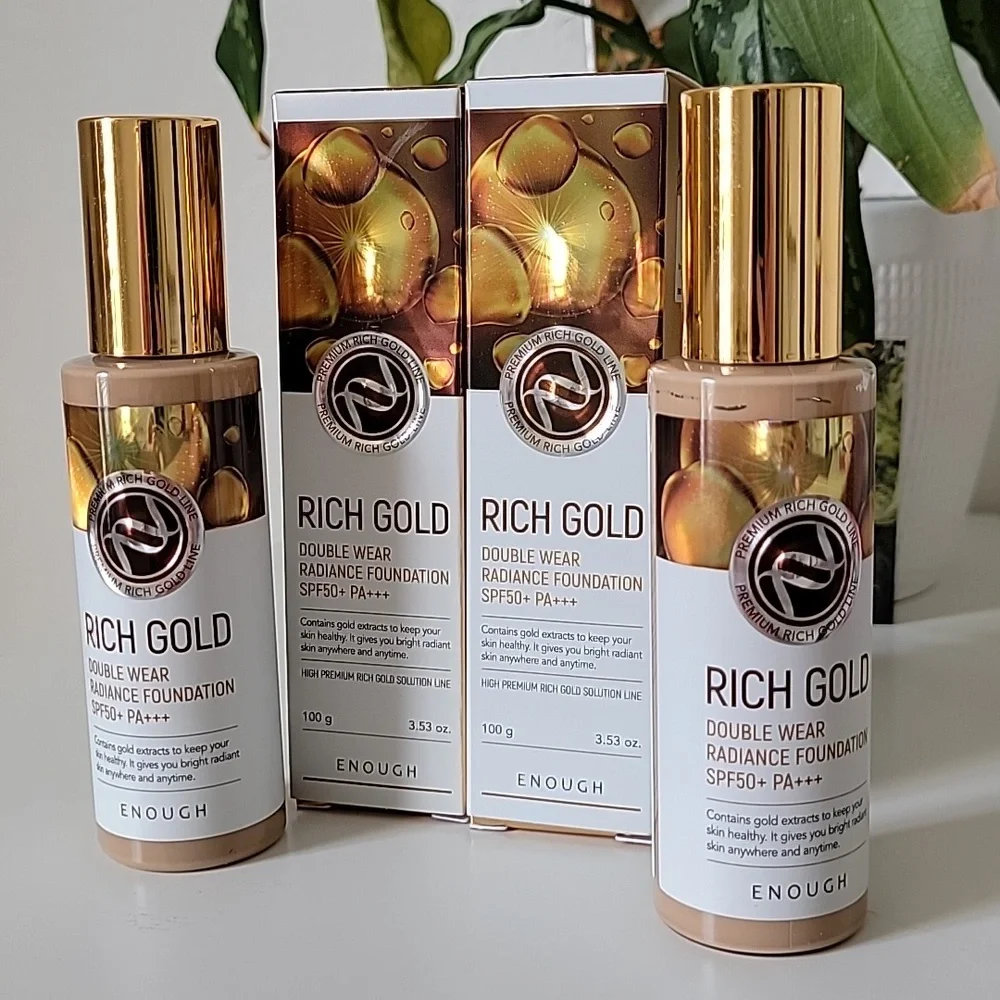 Enough Rich gold Double wear radiance foundation spf50 2 in bundle.
